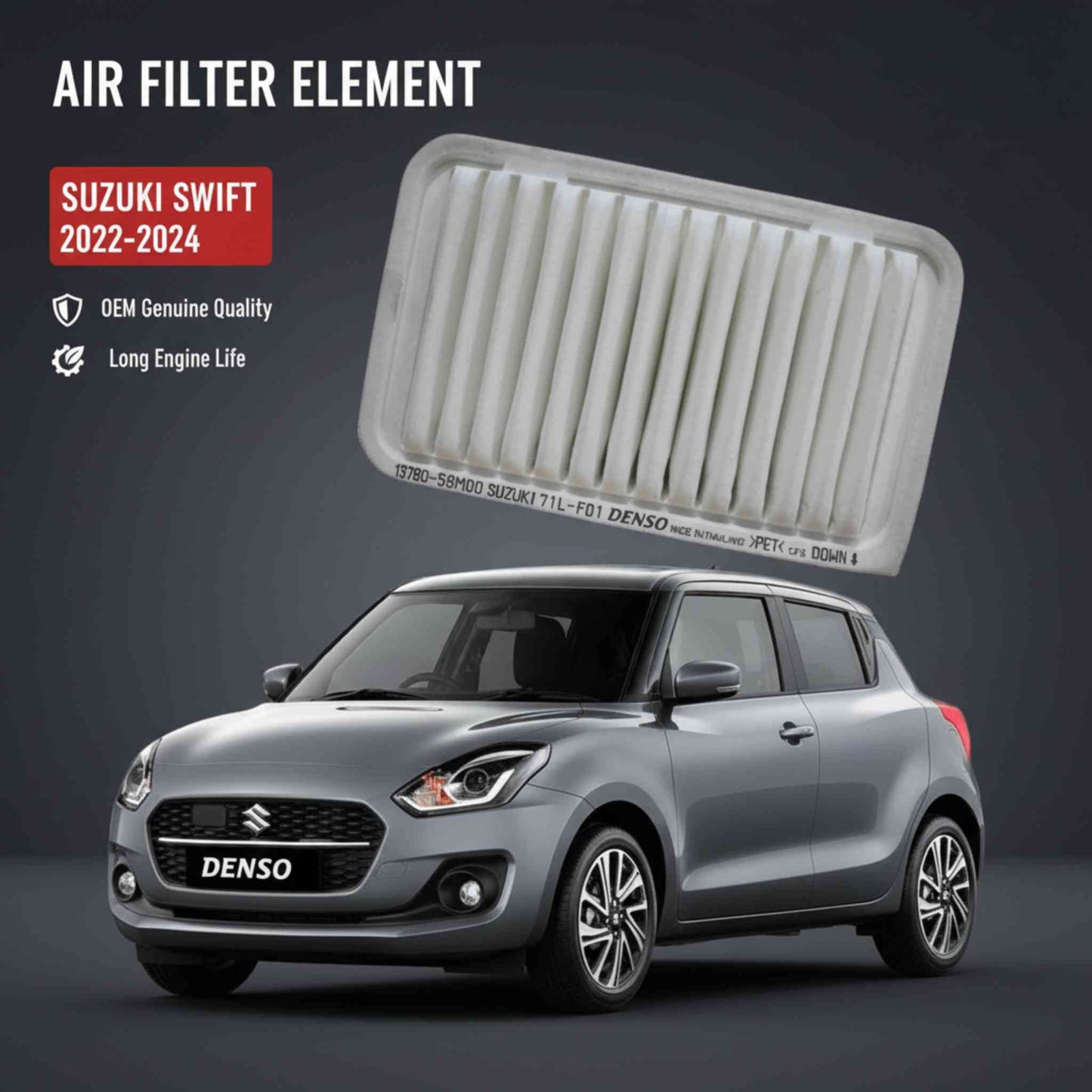 Suzuki Swift 2022-2026 Air Filter Element – OEM Part No. 19780-58M00