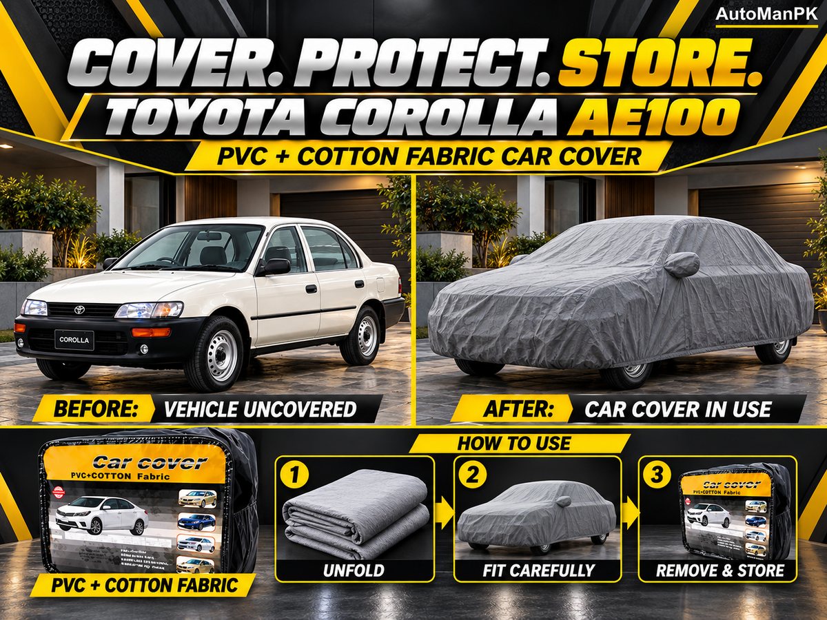 Toyota Corolla 1995–2000 car cover before and after fitment and storage guide