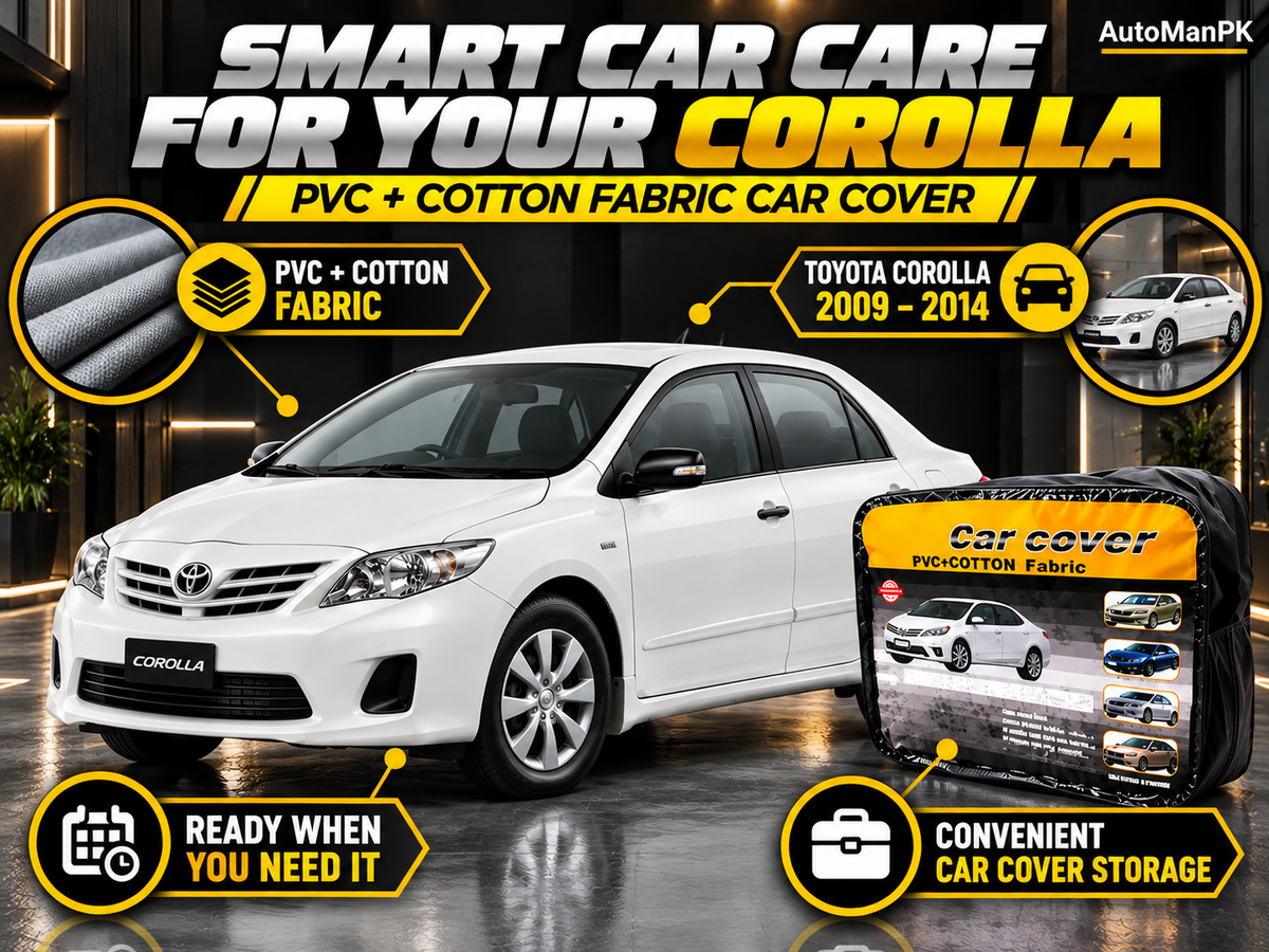 Toyota Corolla 2009–2014 PVC and cotton fabric car cover features and fitment
