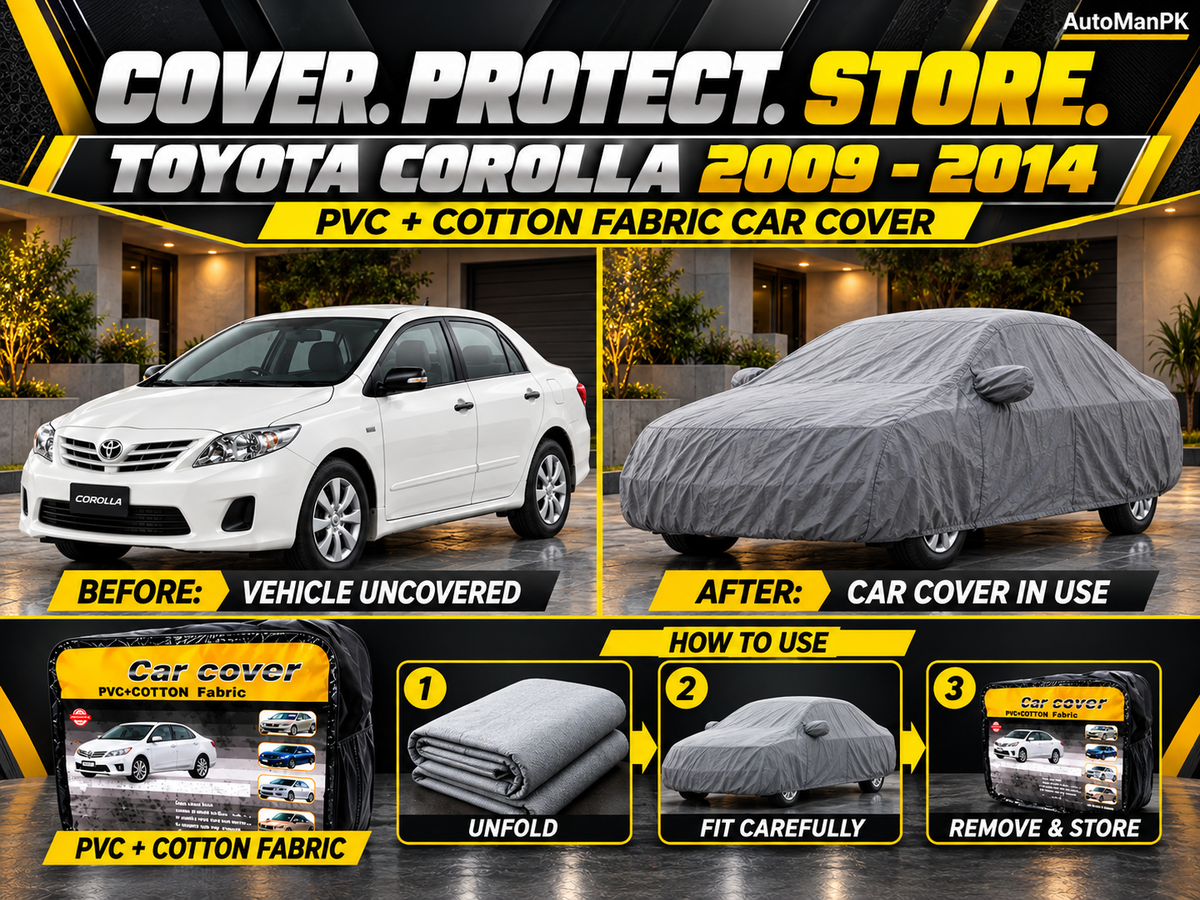 Toyota Corolla 2009–2014 car cover before and after fitment and storage guide