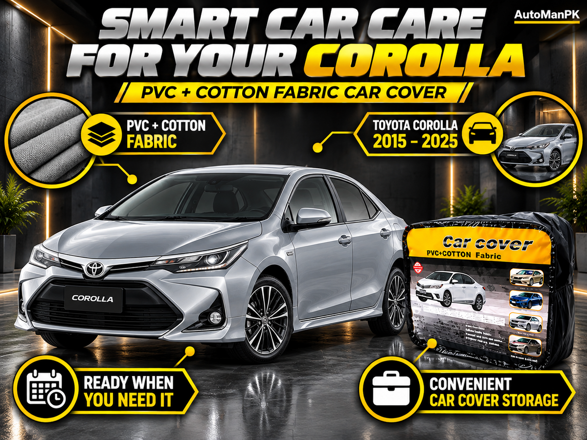 Toyota Corolla 2015–2026 PVC and cotton fabric car cover features and fitment