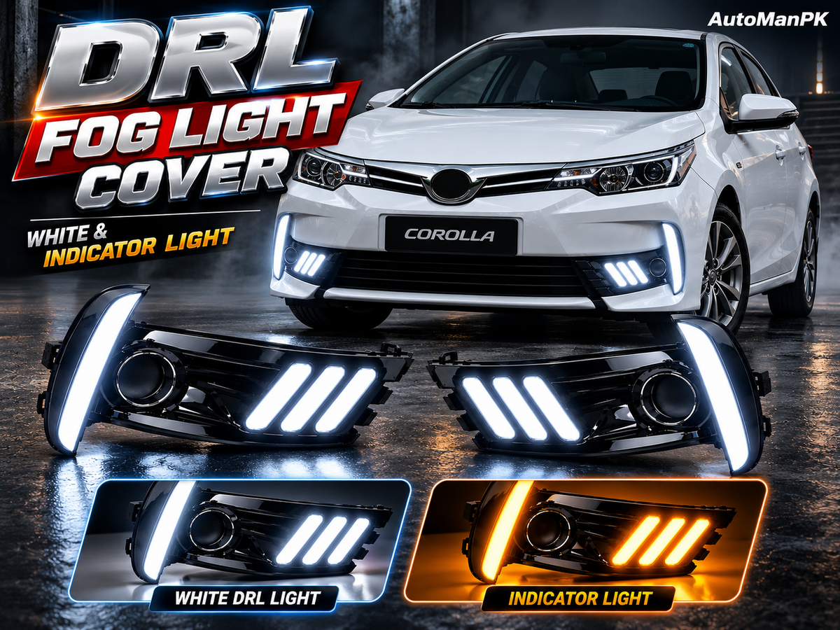 Toyota Corolla 2018–2020 front bumper DRL fog light cover product showcase