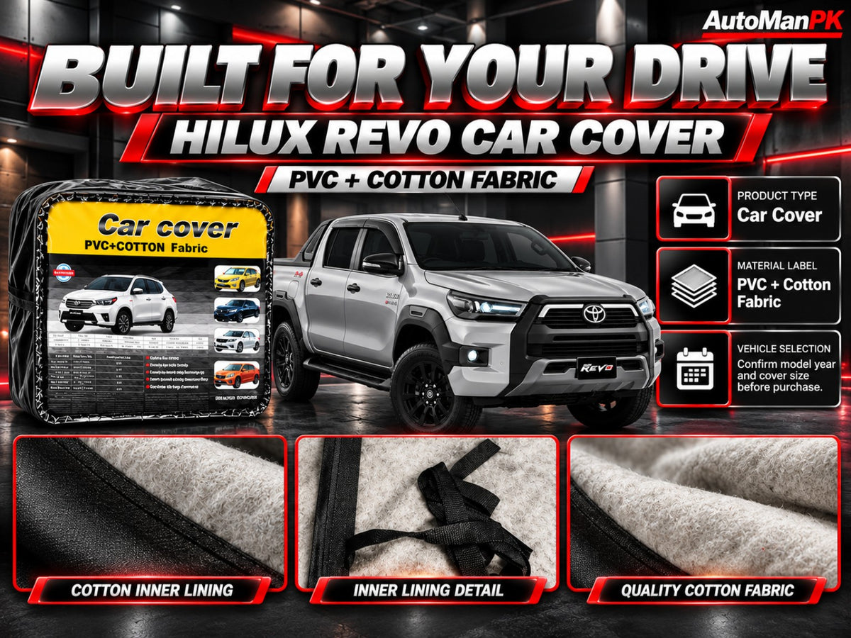 Toyota Hilux Revo car cover packaging and cotton lining details