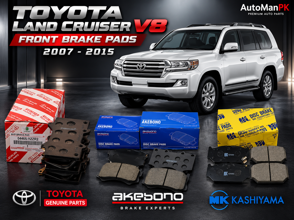 Toyota Land Cruiser V8 front brake pads 2007-2015 Akebono MK Toyota Genuine