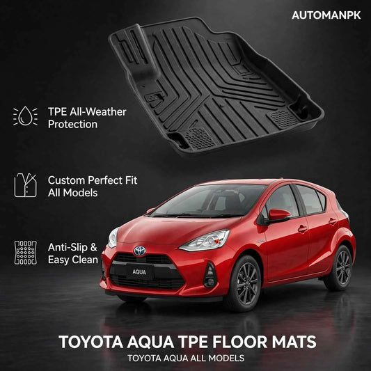 Toyota Aqua TPE Floor Mats 2012-2014 – Custom Fit (3Pcs Set)