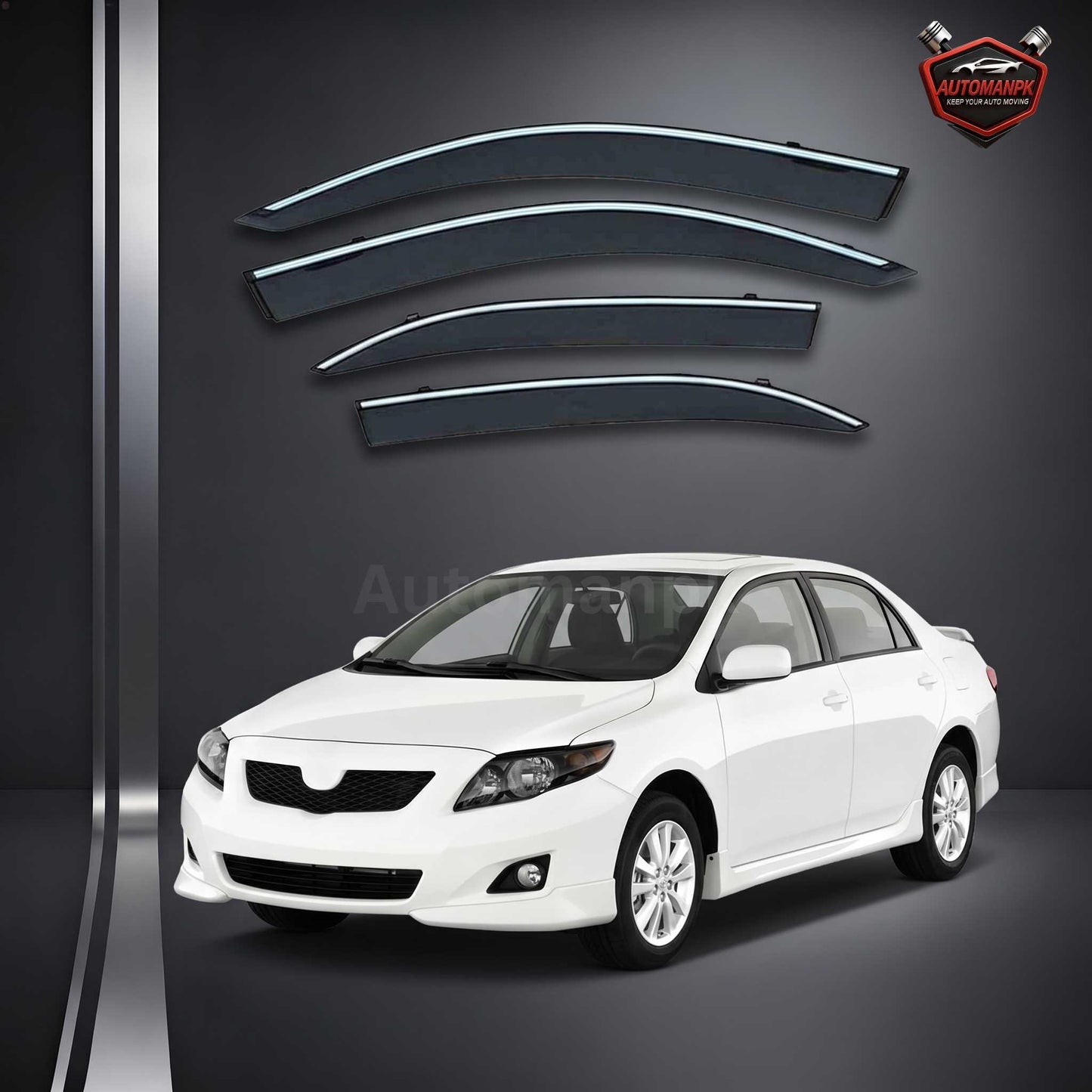 Toyota Corolla 2009-2014 – Chrome Air Press Sun Visor | AutoManPK