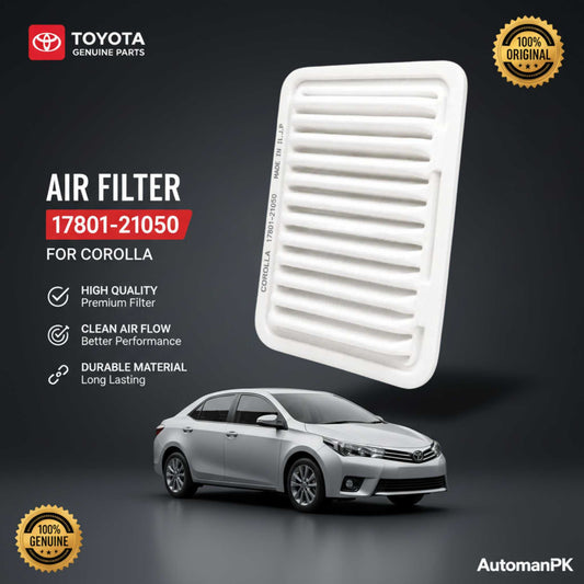 Toyota Corolla 2015-2026 Genuine Air Filter – Toyota OEM Part No. 17801-21050 – Made in Japan