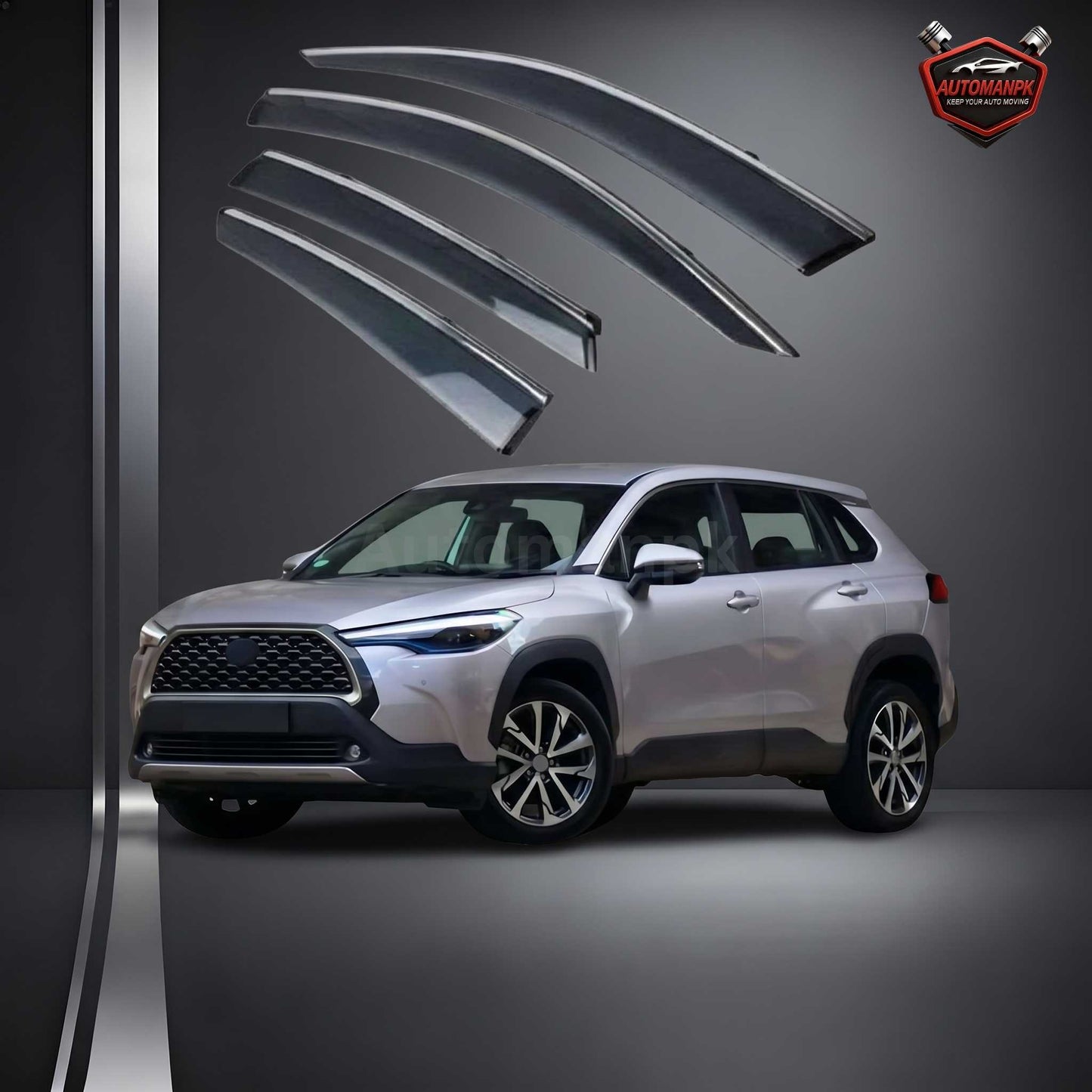 Toyota Corolla Cross Air Press Sun Visor / Door Visor – Wind Deflector (Set of 4)