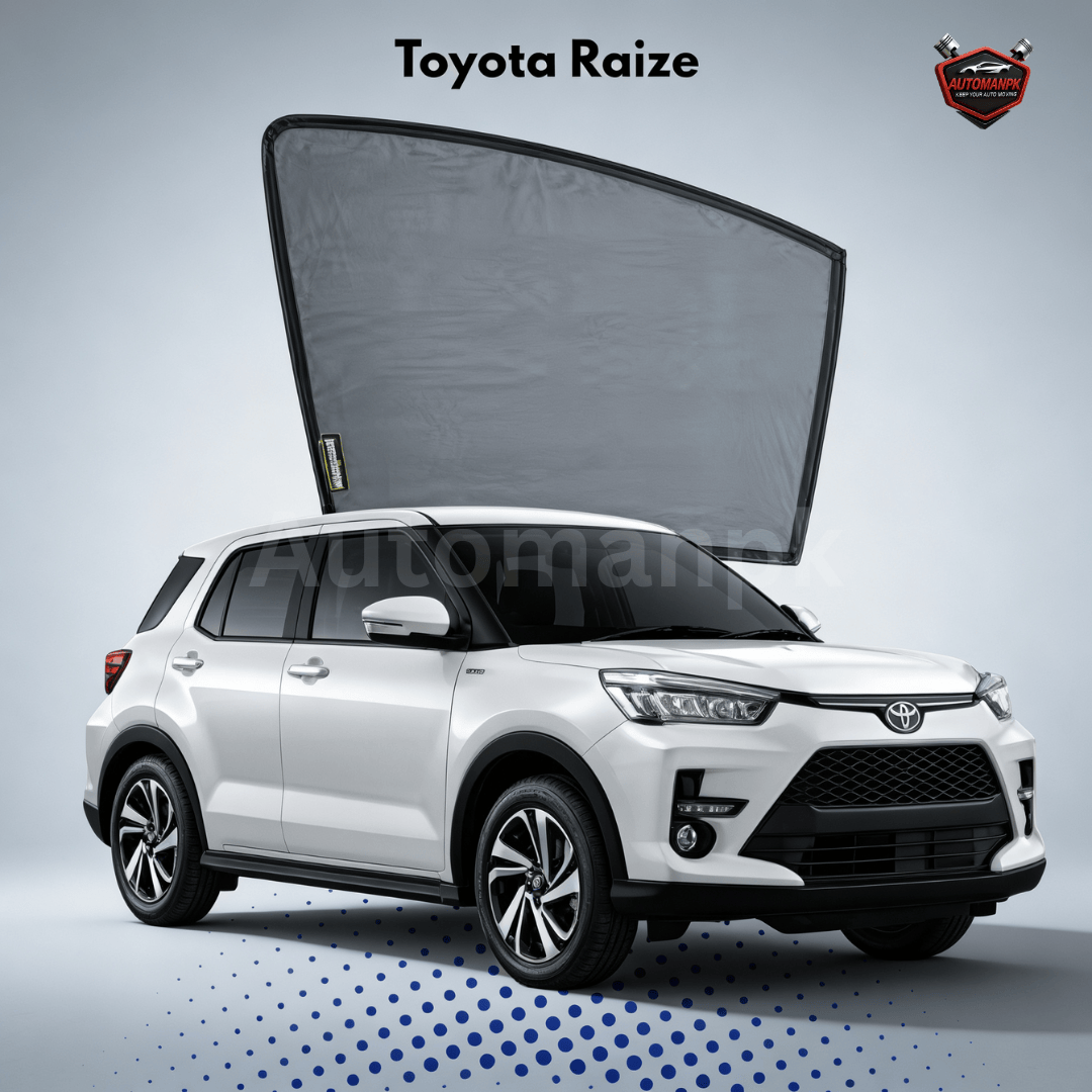 Toyota Raize Window Sun Shades | Fixed & Flexible Car Curtains & Blinds