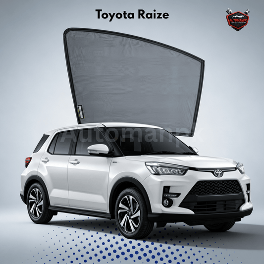 Toyota Raize Window Sun Shades | Fixed & Flexible Car Curtains & Blinds