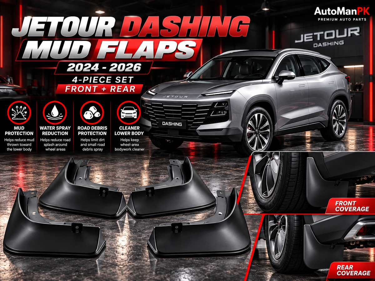 Jetour Dashing mud flaps 2025-2026 4 piece set features mud water debris protection