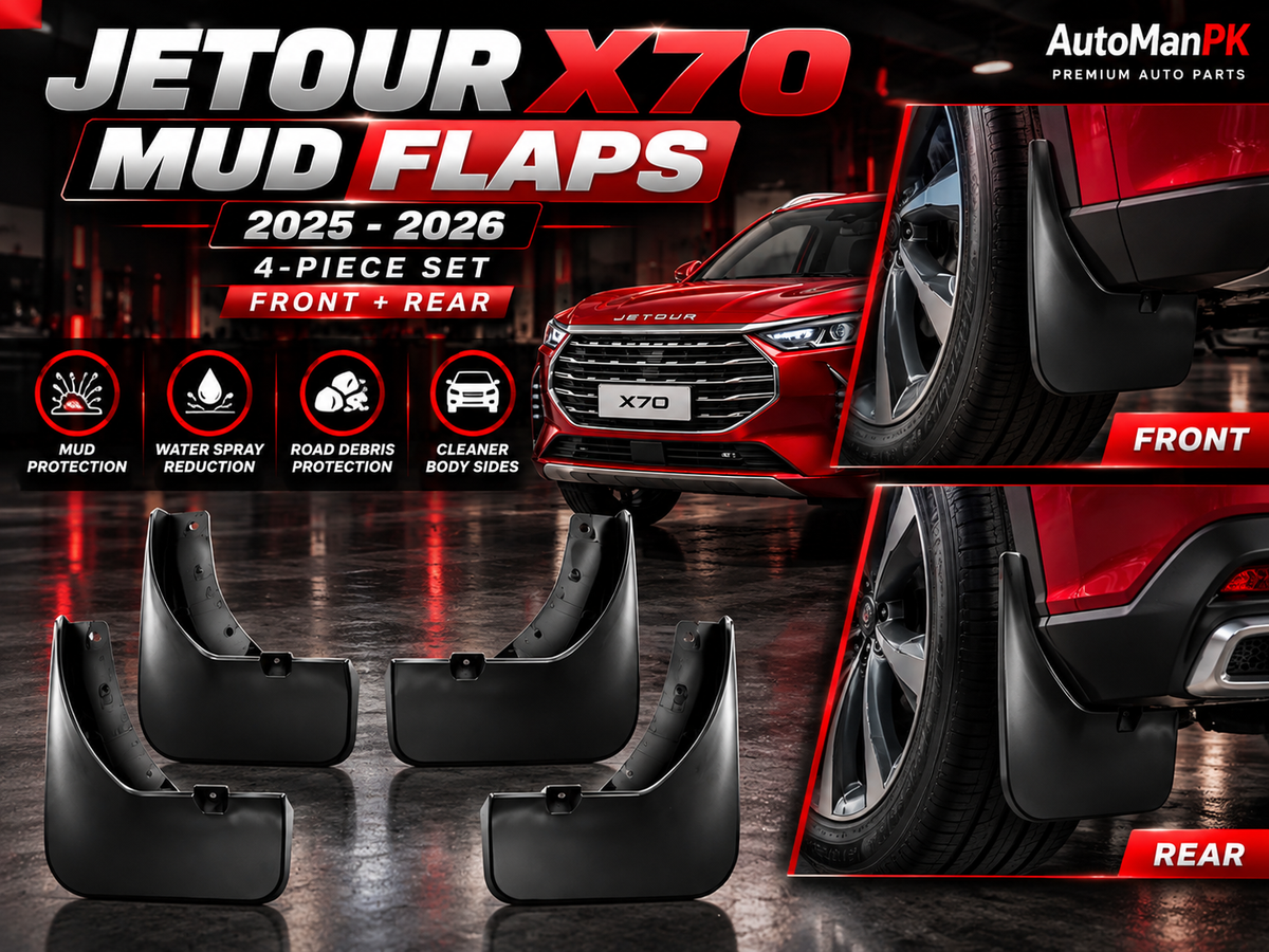 Jetour X70 Plus mud flaps 2025-2026 features 4 piece front rear