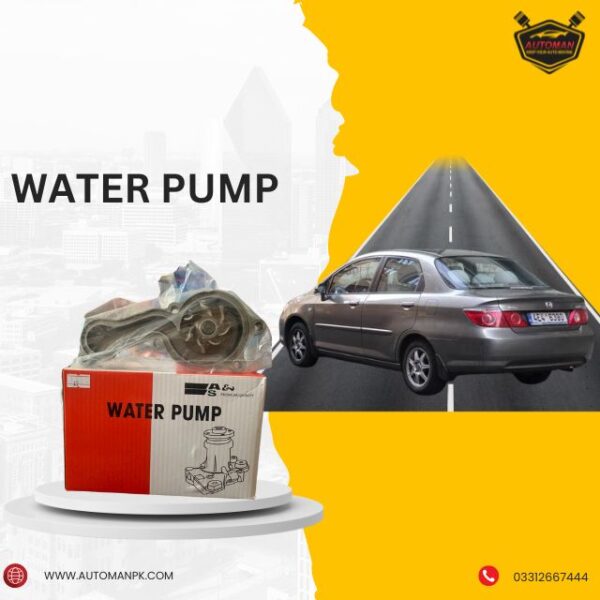 Honda City 2004 water pump, City 2008 engine pump, Honda City cooling water pump, AutoManPK car parts, water pump replacement Honda City, City 2005 radiator pump