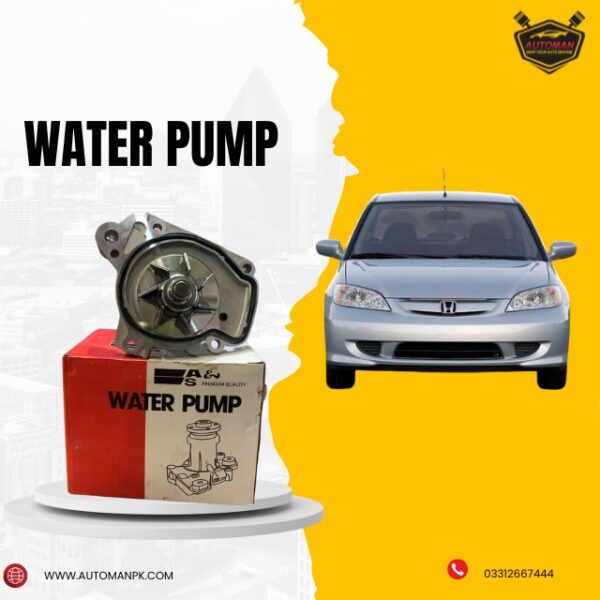 Honda Civic 2001 Water Pump, Civic 2005 Water Body, Civic Water Pump Replacement, Honda Civic Engine Cooling Pump, AutoManPK Civic 7th Gen parts
