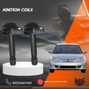 Honda Civic 2001-2004 Engine Coil 1pc, high performance ignition coil Civic, single coil Honda Civic, Civic EXi VTi coil pack, Civic 7th gen engine coil, automanpk ignition coil, Honda coil replacement Pakistan