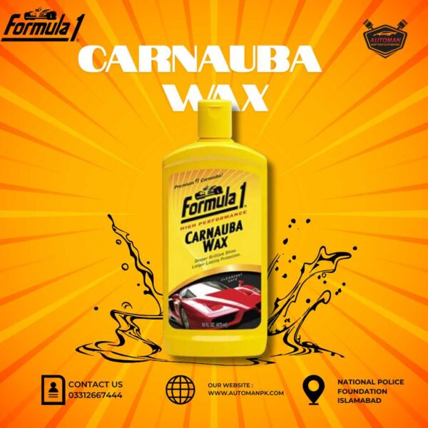 Formula 1 Liquid Carnauba Wax 473ml bottle for car paint protection and high gloss shine – AutoManPK