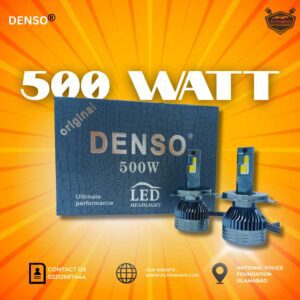Denso Car LED 500 Watt H4 Headlight Bulb – Bright White Car Light Pakistan