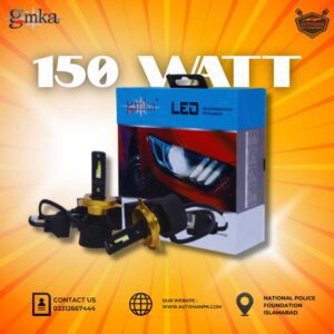 GMKA 150 Watt LED Grip H4 Headlight Bulb for Cars and Bikes – Ultra Bright Auto Light