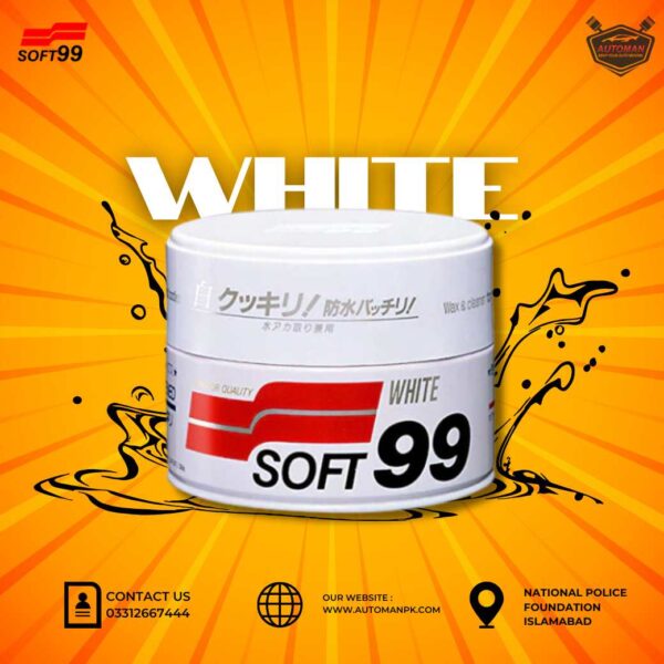 Soft99 White Wax Premium Car Polish for White Vehicles – AutoManPK