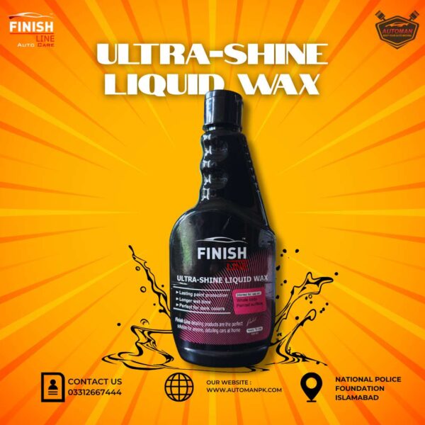 Finish Line Ultra Shine Liquid Wax 450ml – Premium Car Wax for Paint Protection – AutoManPK