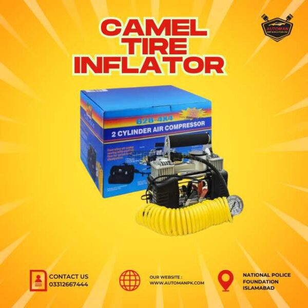 Camel Tire Inflator Portable Air Compressor for Car and Bike – Available at AutoManPK