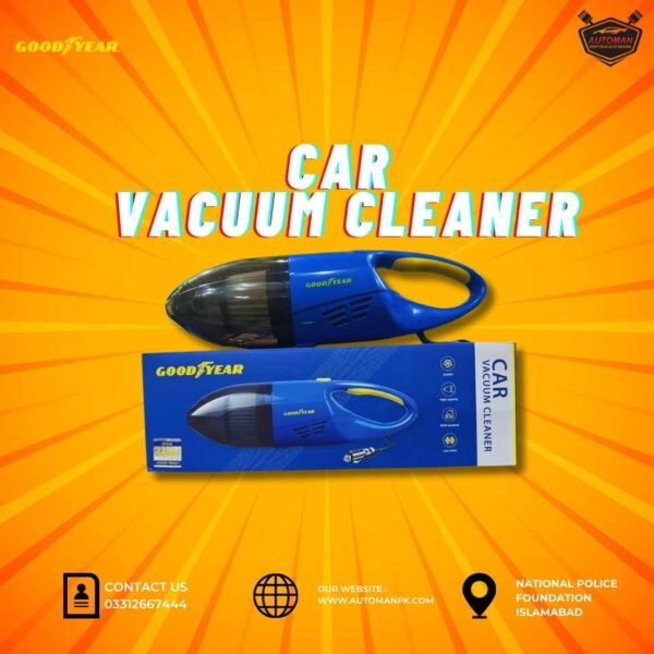 GoodYear Compact Car Vacuum 12V 120W – Portable Car Cleaner in Pakistan