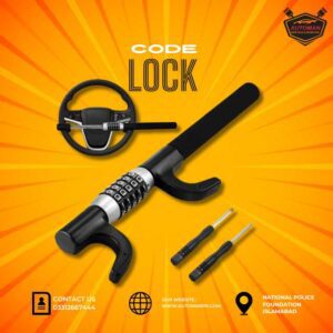 "Heavy-Duty Car Steering Code Lock – Anti-Theft Security Device for Cars – AutoManPK"
