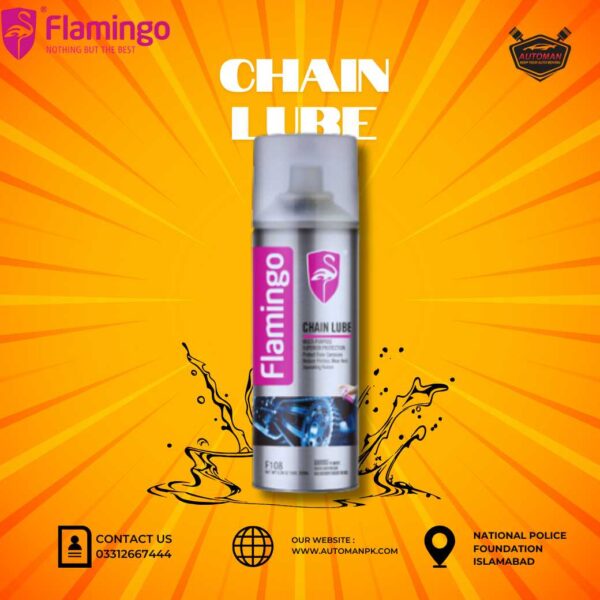 Flamingo Chain Lube 220ml Spray for Motorbike and Bicycle Chains – AutoManPK