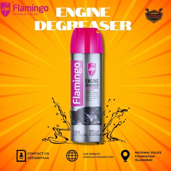 Flamingo Engine Degreaser 650ml Spray Can – Buy Car Engine Cleaner Online in Pakistan