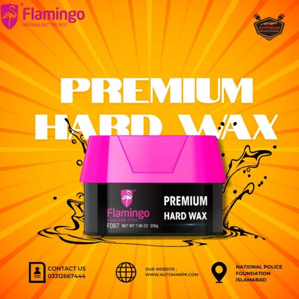 Flamingo Premium Hard Wax – 230g high-quality formula for deep gloss and durable paint protection.