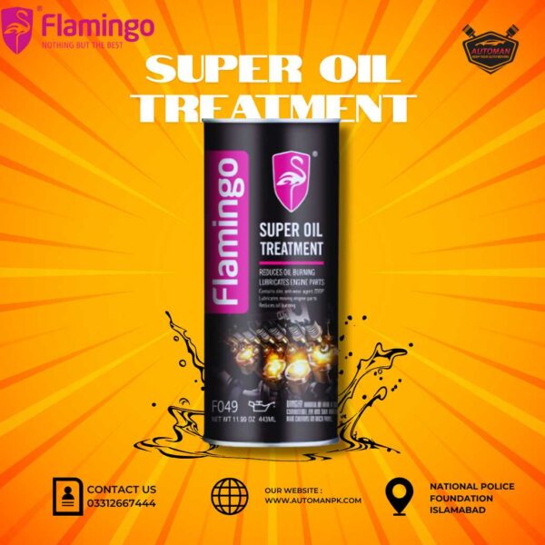 Flamingo Super Oil Treatment Bottle – Engine Performance Booster | AutoManPK