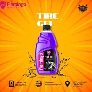 Flamingo Tire Gel 500ml bottle – high gloss tire polish and protectant from AutoManPK