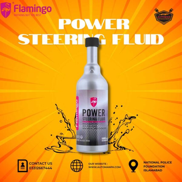 Flamingo Power Steering Fluid 473ML bottle for cars – Buy online in Pakistan at AutoManPK