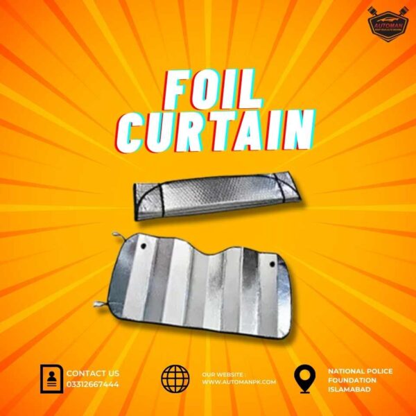 Universal Car Wind Screen Curtain Front Foil Curtain Silver – AutomanPK