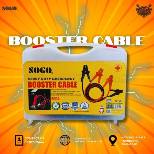 Heavy-Duty Booster Cable 600 AMP – Jump Start Any Car or SUV Easily | AutoManPK