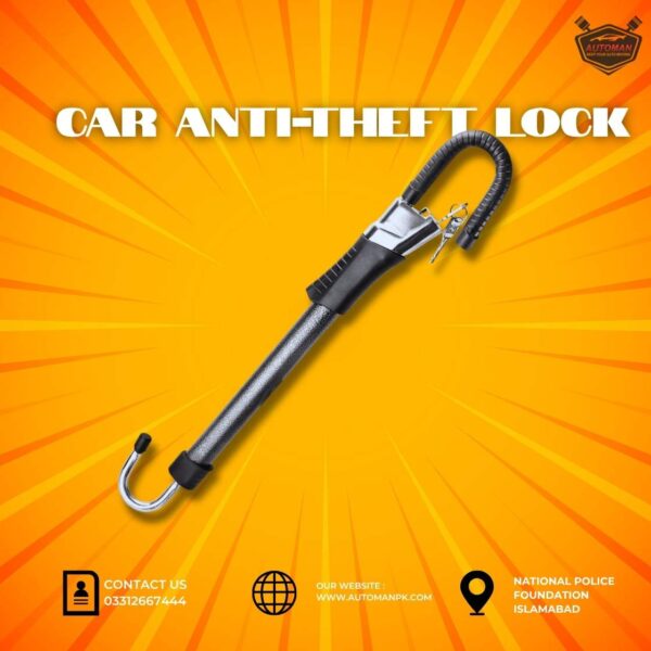 Anti-Theft Steering to Pedal Lock for Cars – Universal Fit, Heavy Duty – AutoManPK