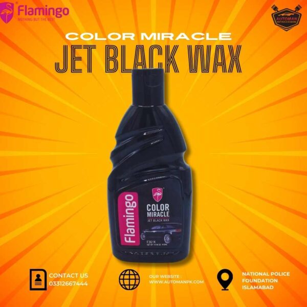Flamingo Color Miracle Black Wax 410ml Pakistan – Automanpk