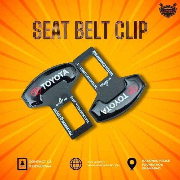 Universal Seat Belt Clip Toyota Logo – Premium Car Safety Accessory Pakistan
