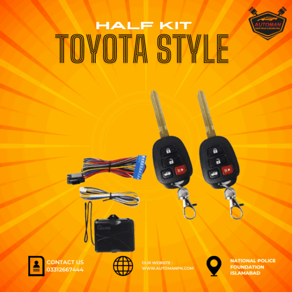 T10 Plus Half Kit Car Security System with Toyota Key in Pakistan – AutoManPK