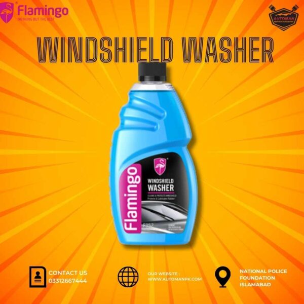 Flamingo Windshield Washer 500ml – Premium Streak-Free Glass Cleaner in Pakistan